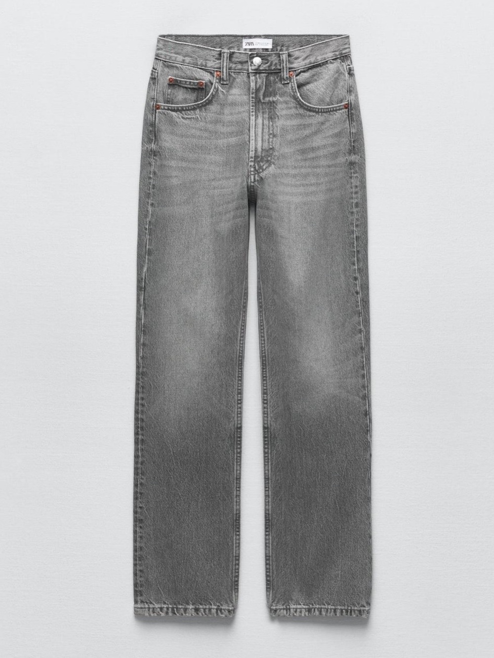 Zara High Rise TRF Straight Leg Women’s Jeans “Gray” (Size 12) 31